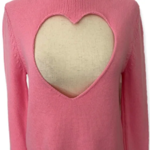 Comme des Garçons GIRL pink cut out heart Sweater XS